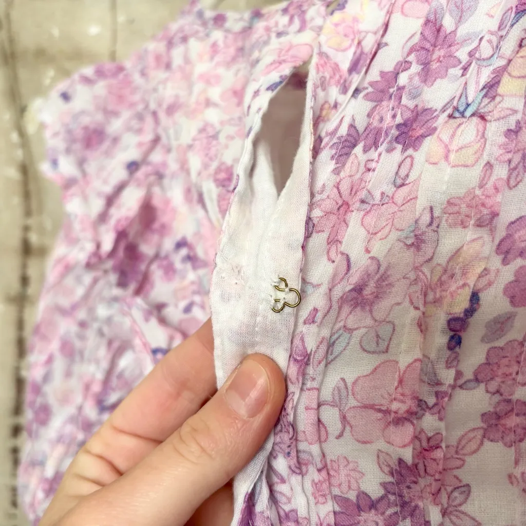 LoveShackFancy Natasha Mini Dress, Purple Iris - Image 5