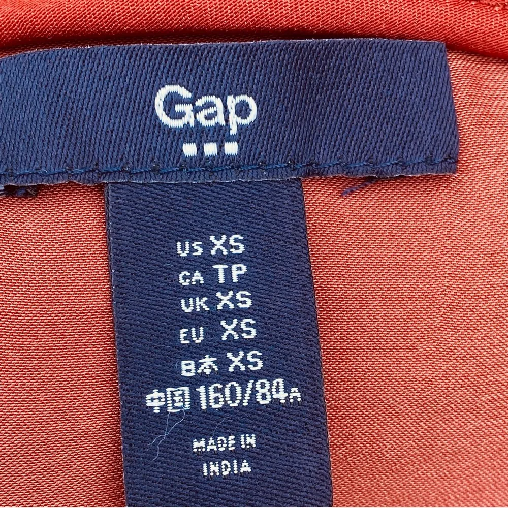 GAP Factory Tierra Red 3/4 Sleeve Blouse Size XS - Image 14