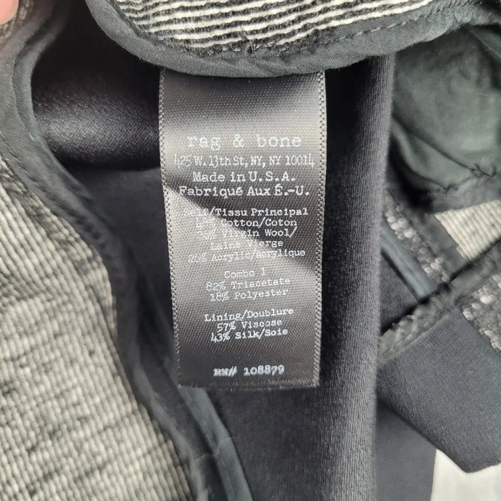 Rag & Bone Womens Gray Wool Blend Blazer Tweed Size 4 - Image 10