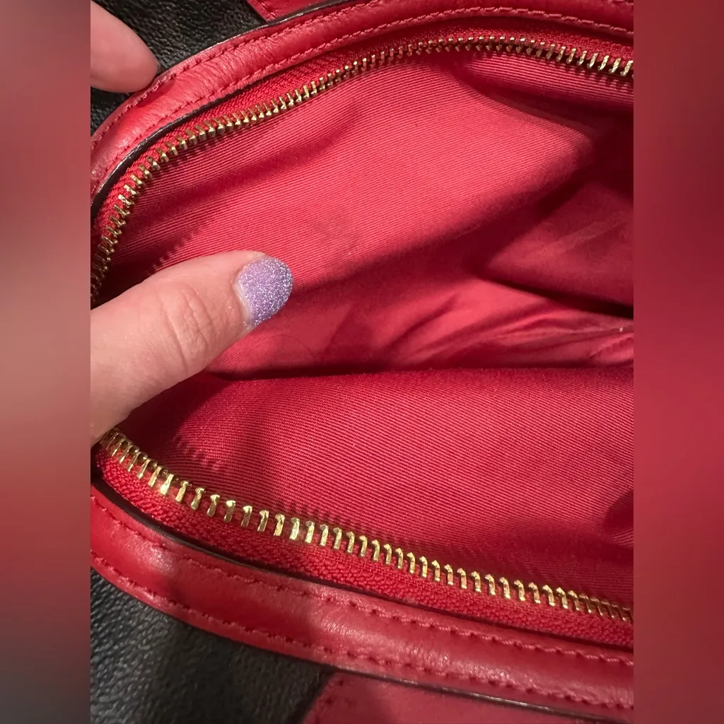 Coach Red Signature Lexy Brown
Shoulder Bag Purse Leather Valentine - Image 12