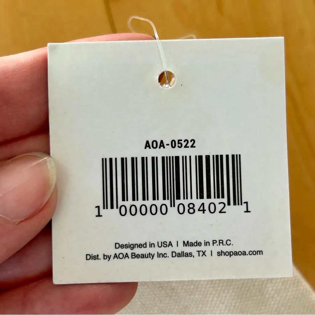 AOA Studio “Contents: My Face” Canvas Travel, Makeup Bag Pouch, Cream, Black - Image 5