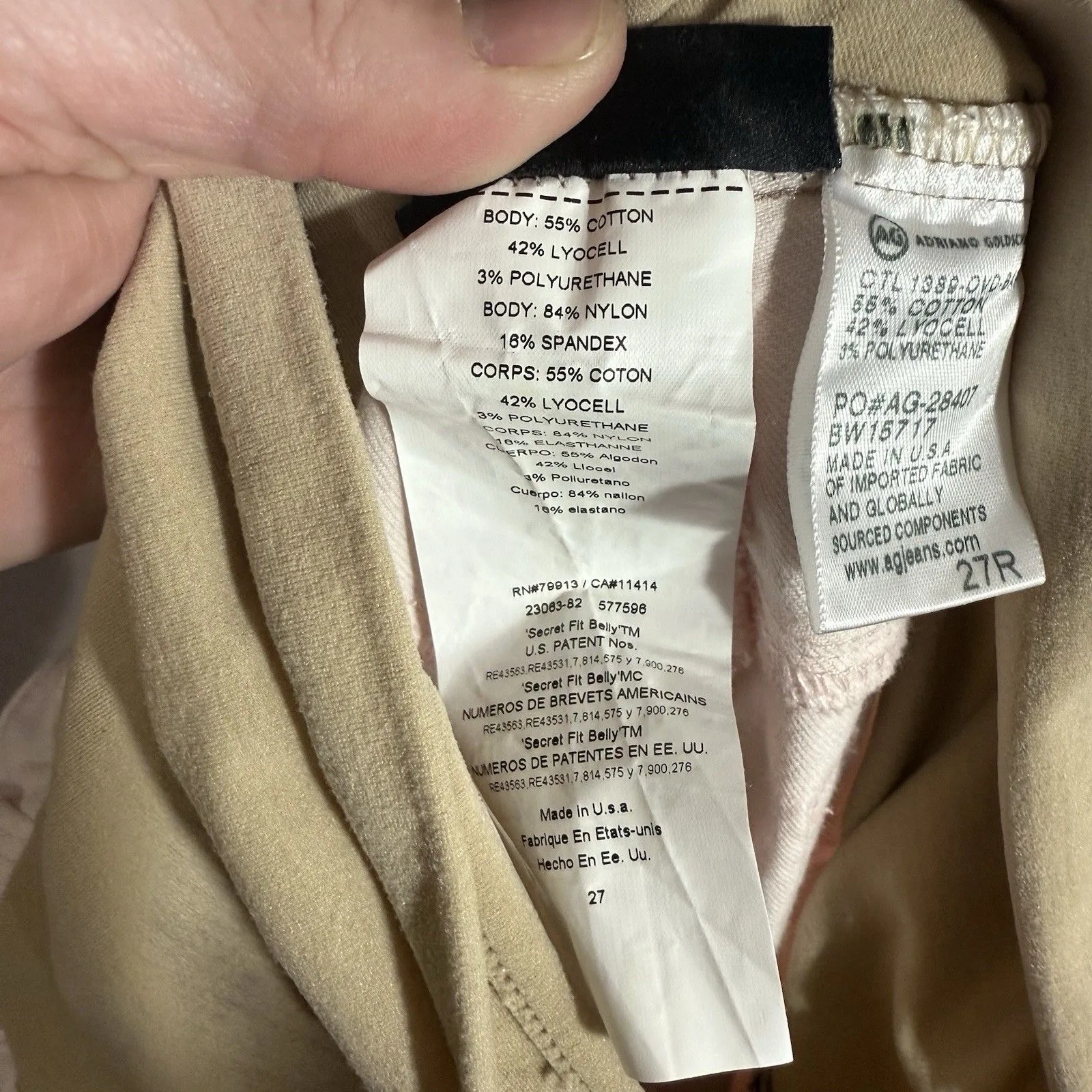 AG Adriano Goldschmied X A Pea In The Pod Pink Maternity Skinny Jeans Size 27 - Image 9