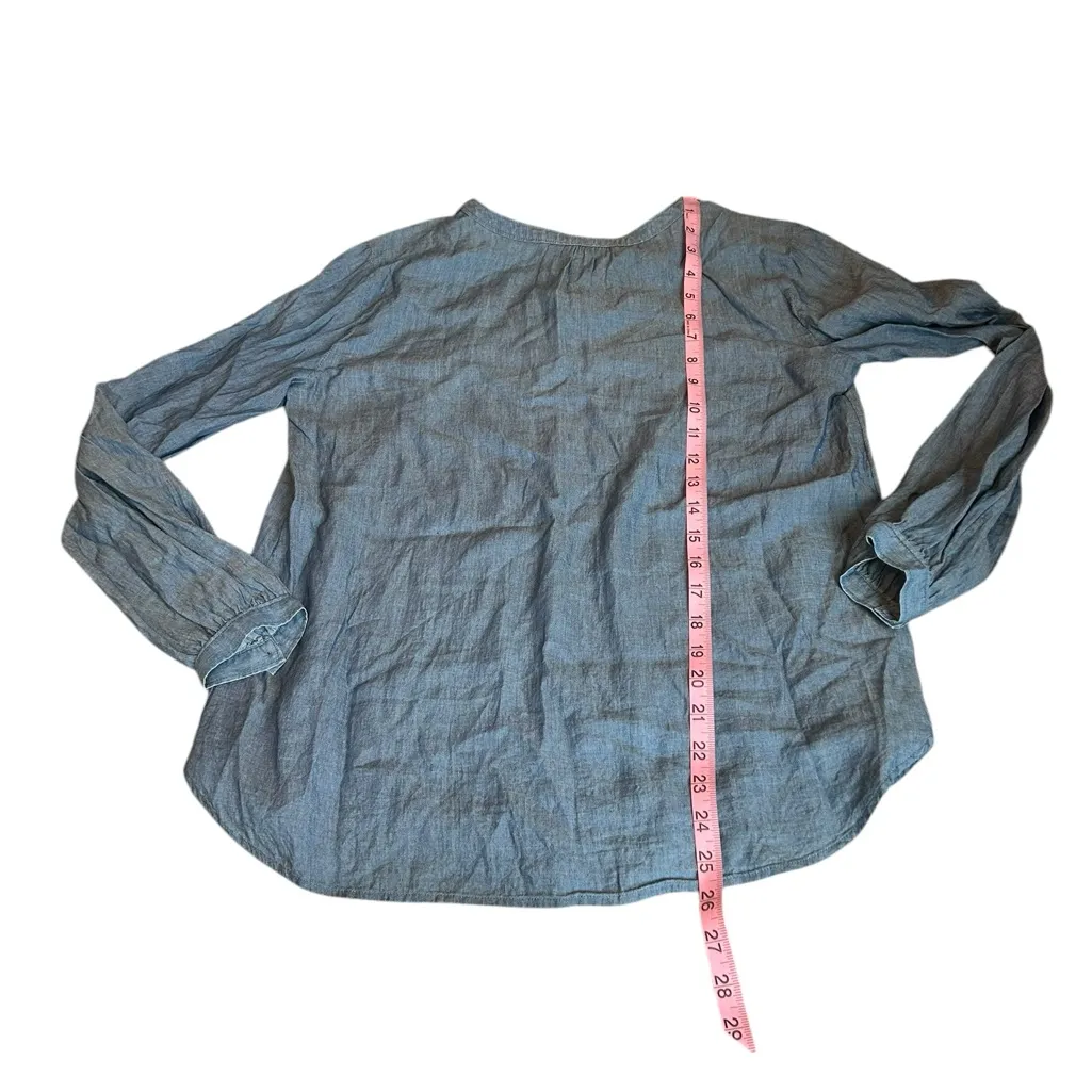 3/$15 LOFT lightweight denim blouse - Image 2