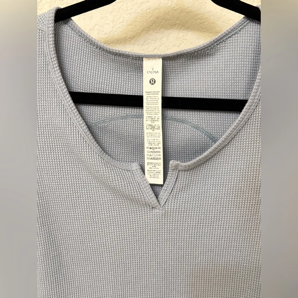 NOWT Lululemon Cotton-Blend Henley Long-Sleeve Shirt - Image 3