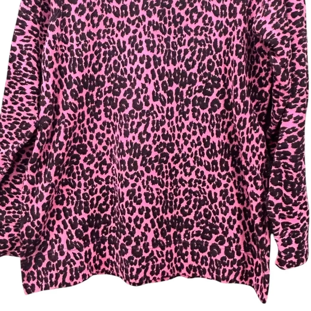 Marc‎ Jacobs Sweater Small Pink Leopard Knit - Image 4