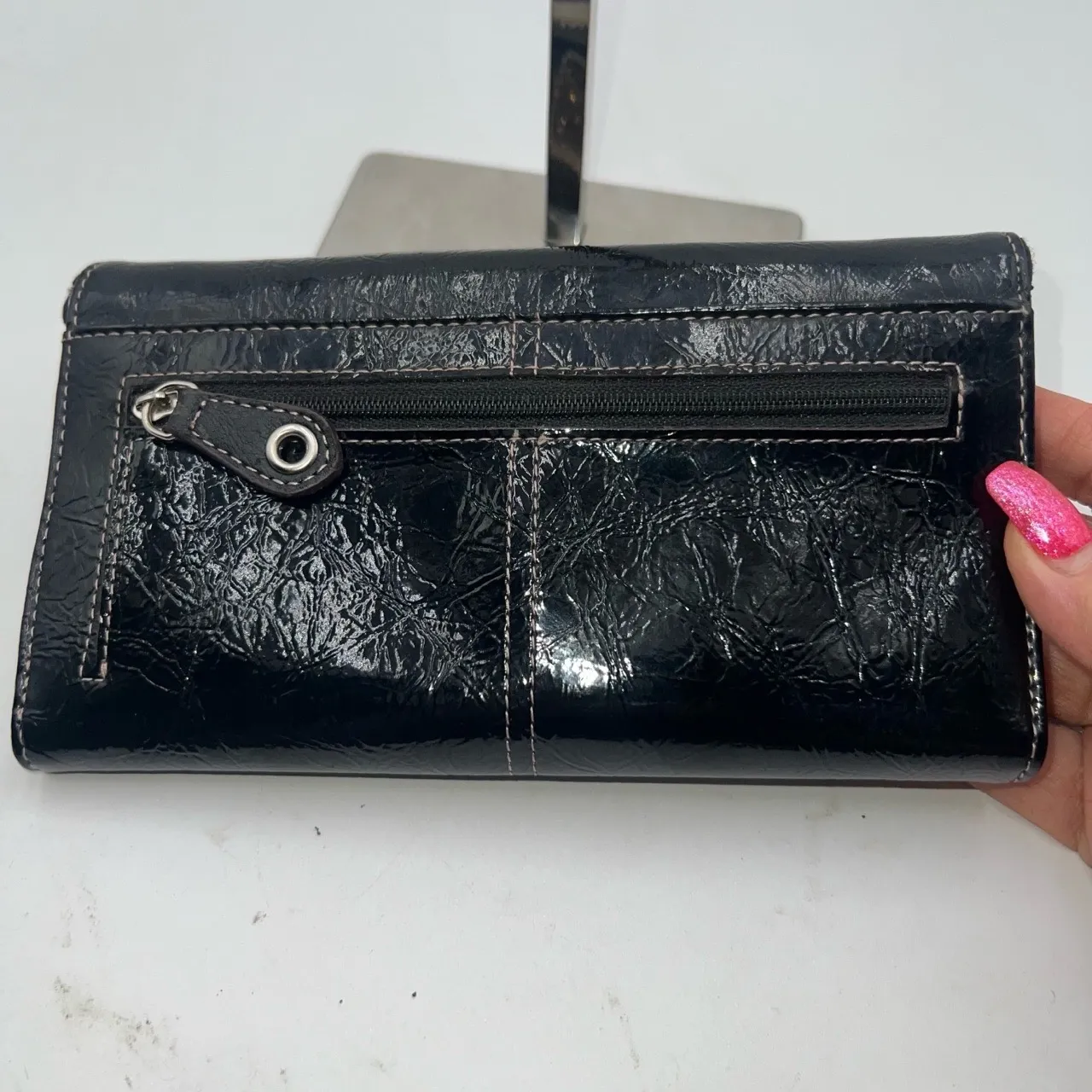 Kathy Van Zeeland Vintage Deadstock Large Black Long Wallet - Image 6