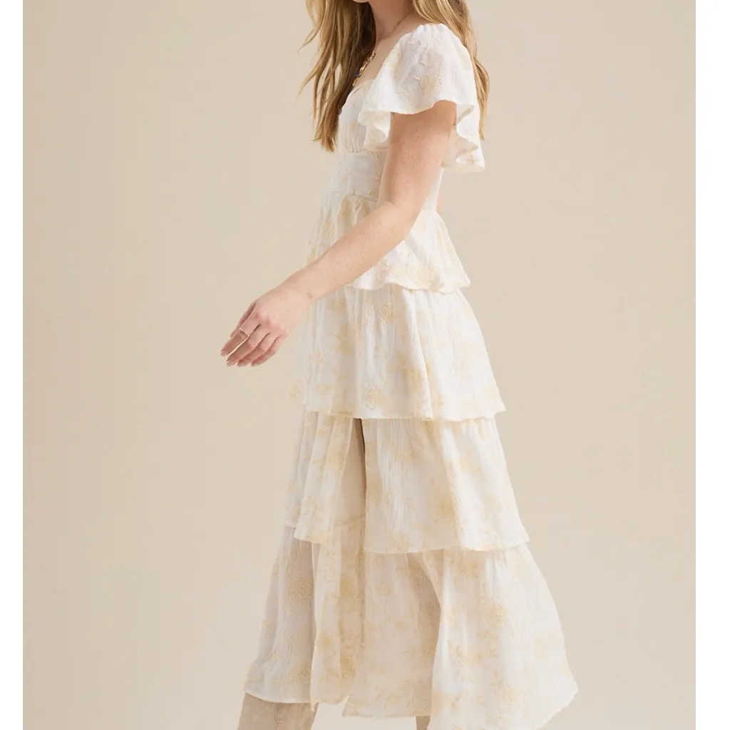 NEW Altar’d State Embroidered Floral Maxi Dress Size Large NWT - Image 3