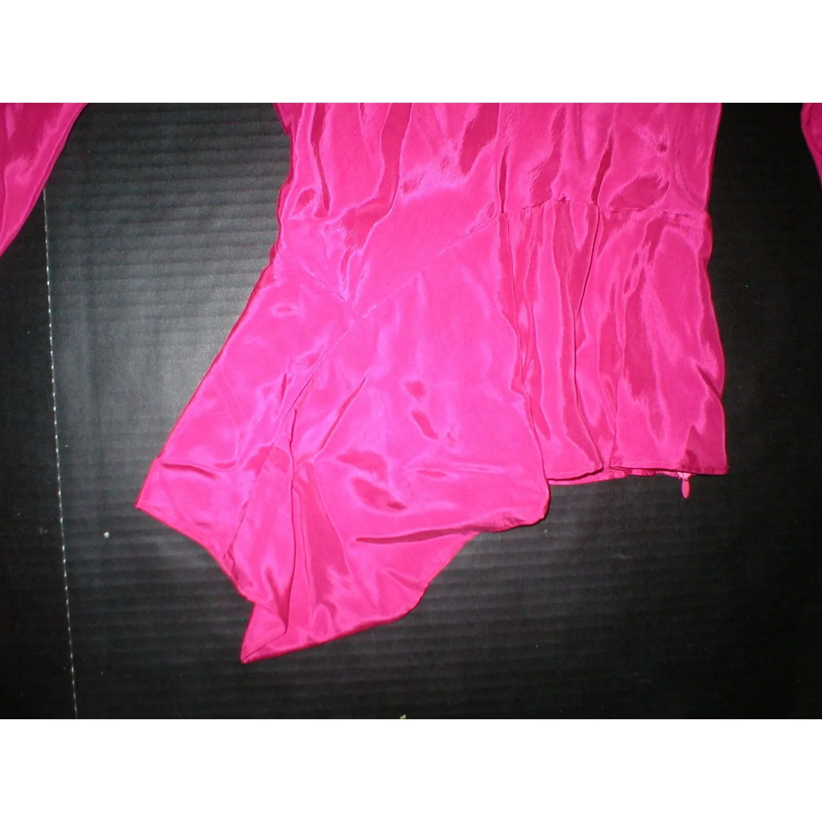 New Womens Josie Natori Peplum Top 16 NWT $325 Orchid Fuschia Hot Pink Cupro - Image 4