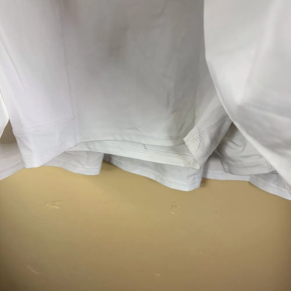 Abercrombie & Fitch Womens White Pleated Tennis Skirt Skort Lined Size XL Active - Image 2