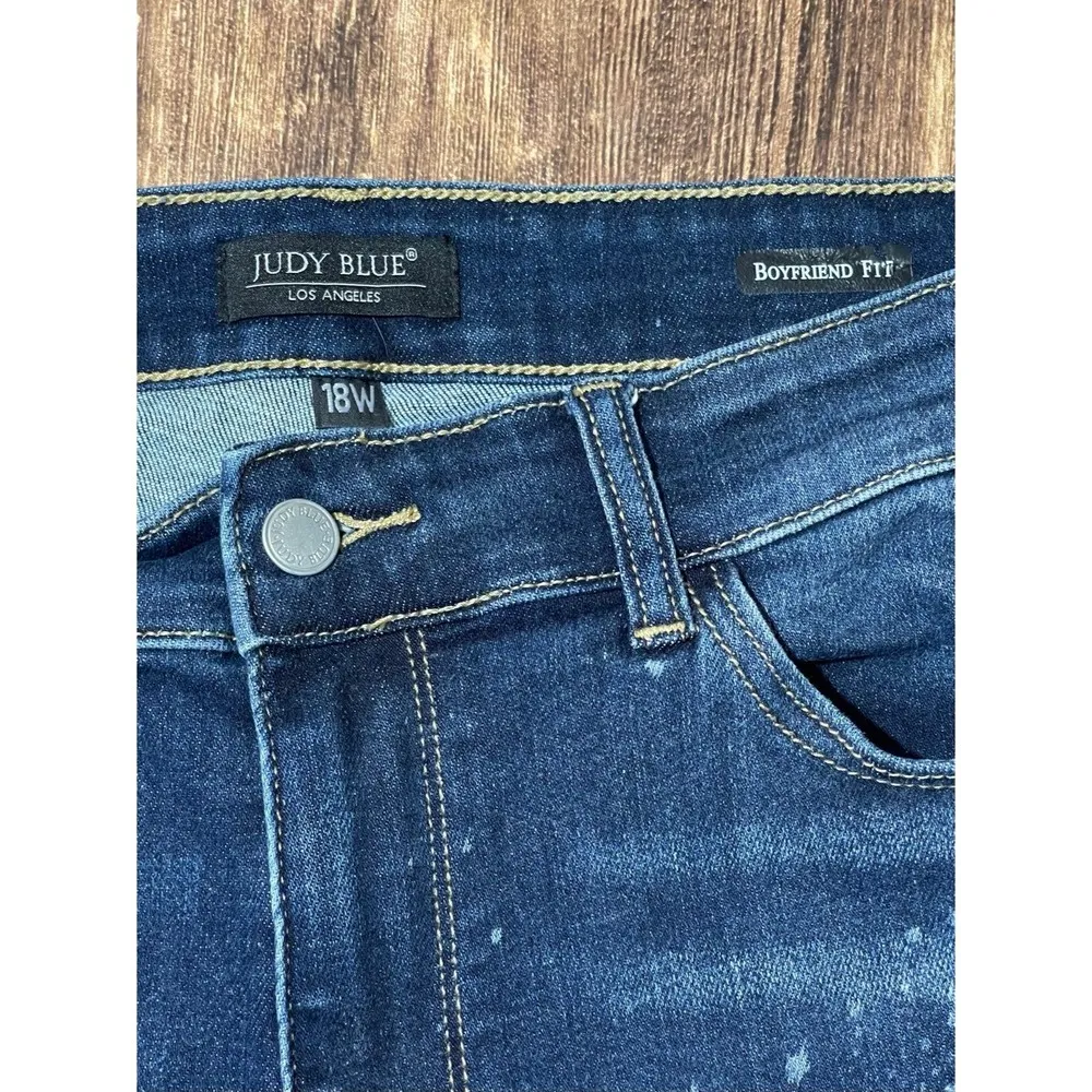 Judy Blue Bleach Splatter Distress Boyfriend Fit jeans size 18w - Image 3