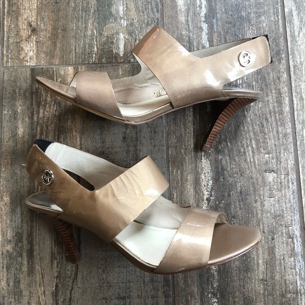 MICHAEL Michael Kors Leather Strappy Heels Size 8.5 - Image 9