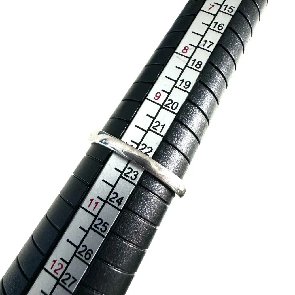 FP Sterling Silver White Enamel & Blue Pavé Stone Ring - Image 9