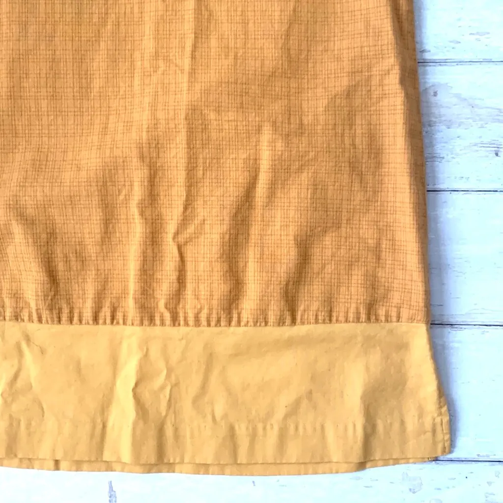 Womens S/M Smocked Sleeveless Mustard Yellow Golden Brown Dress Size Small - Image 3