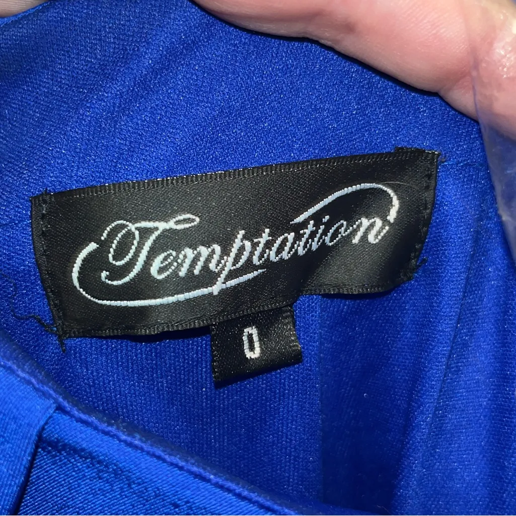 Royal Blue Temptations Prom Dress Size: 0 - Image 2