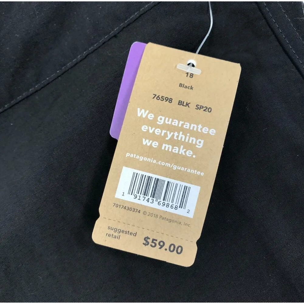 PATAGONIA Wavefarer Board Shorts 5" Nylon Sz 18 Black  SP20 Outdoor Beach NWT - Image 11