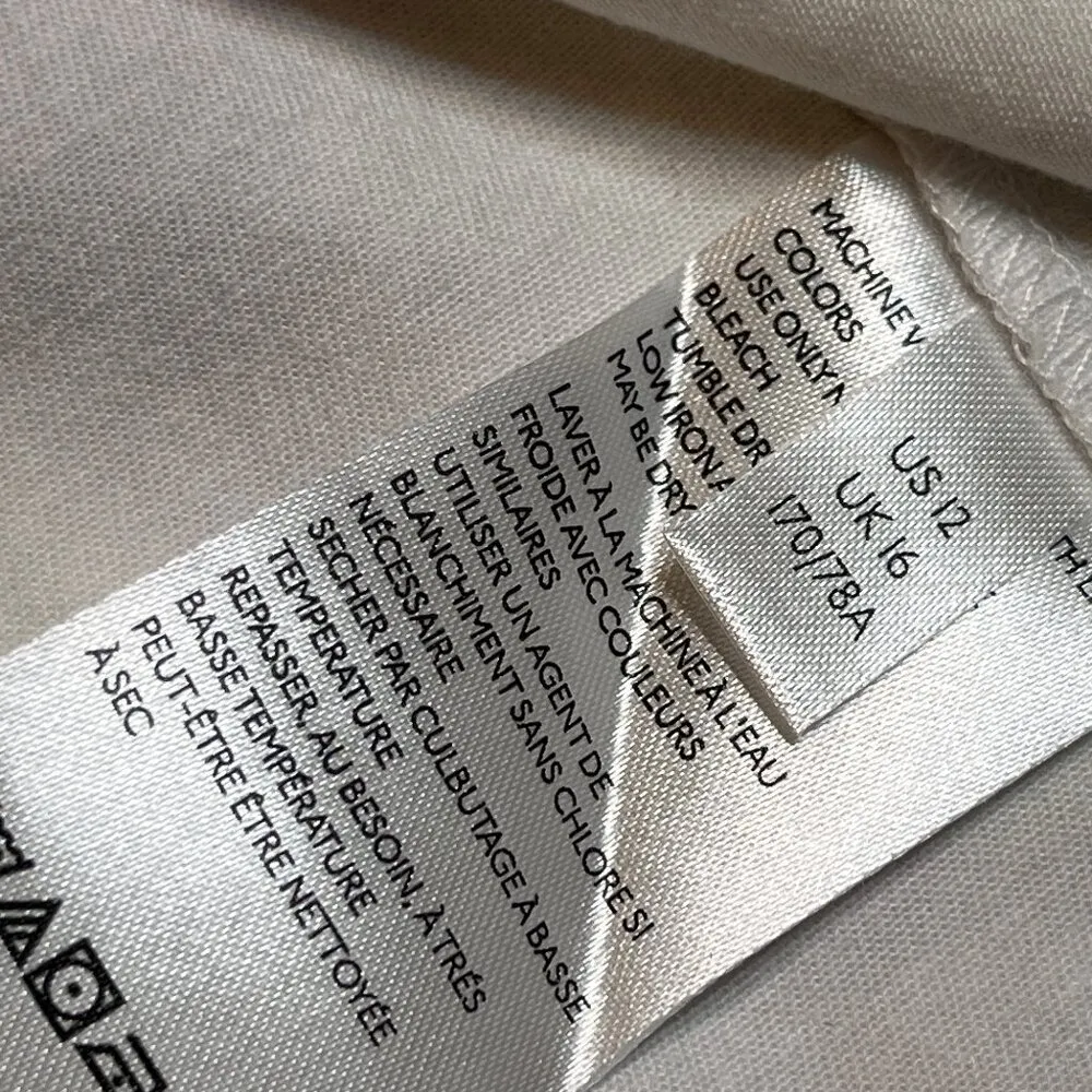 NWT by Anthropologie White Denim tie dye wrap tulip skirt  Size 12 Stretchy - Image 13