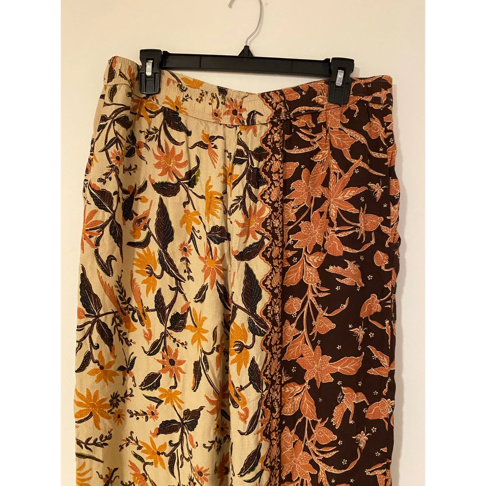Anthropologie Smocked Balloon-Leg Pants Fall Foilage Floral Jogger Crop Style 12 - Image 11