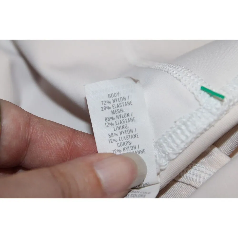 Womens Offline by Aerie Goals 7/8 Leggings Hi-Rise White Mesh Nylon Size Medium - Image 6