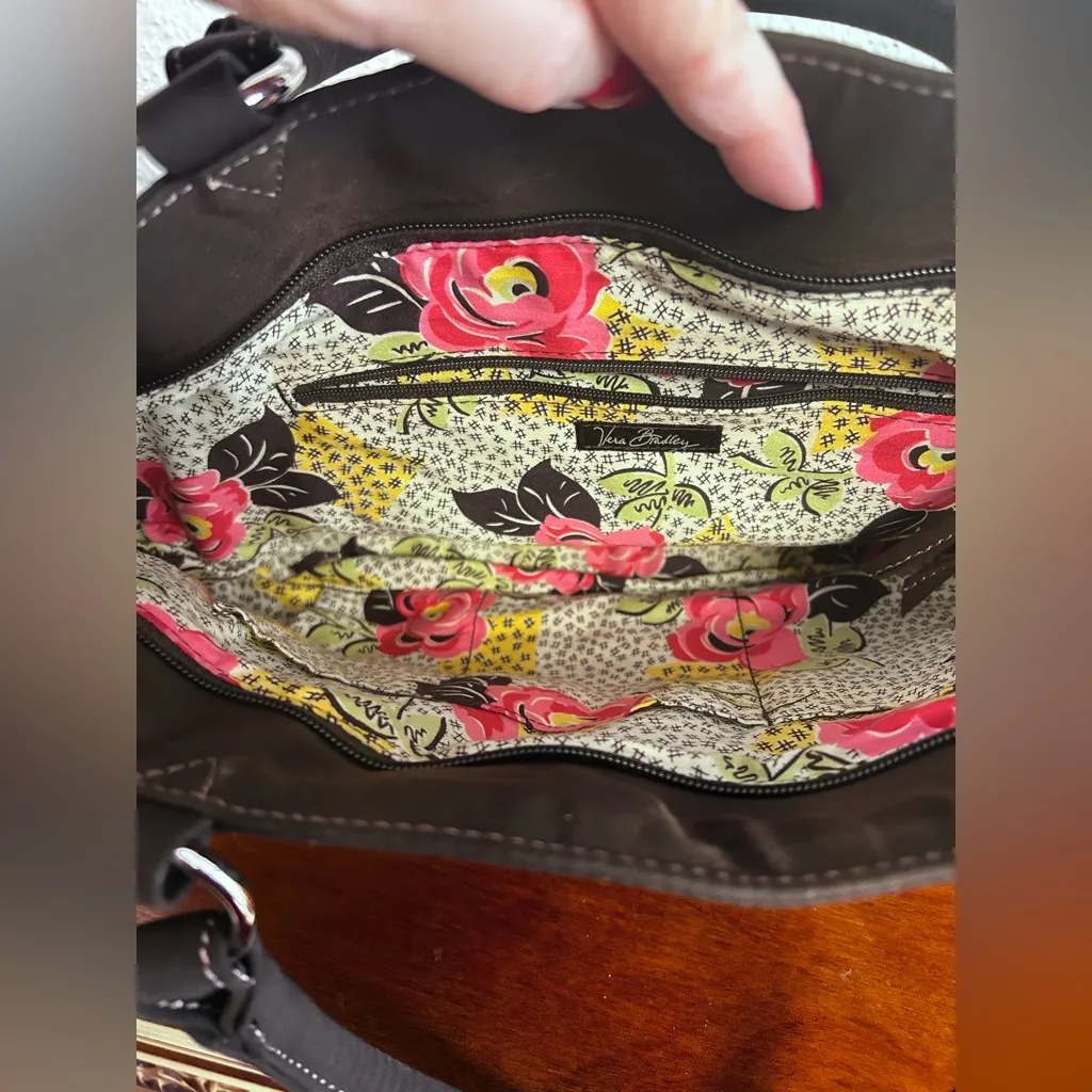 Vera Bradley Handbag quilted espresso microfiber - Image 7