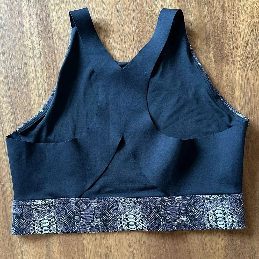 VARLEY Sherman Boa Boa Bra in Grey Snake Size S - Image 3