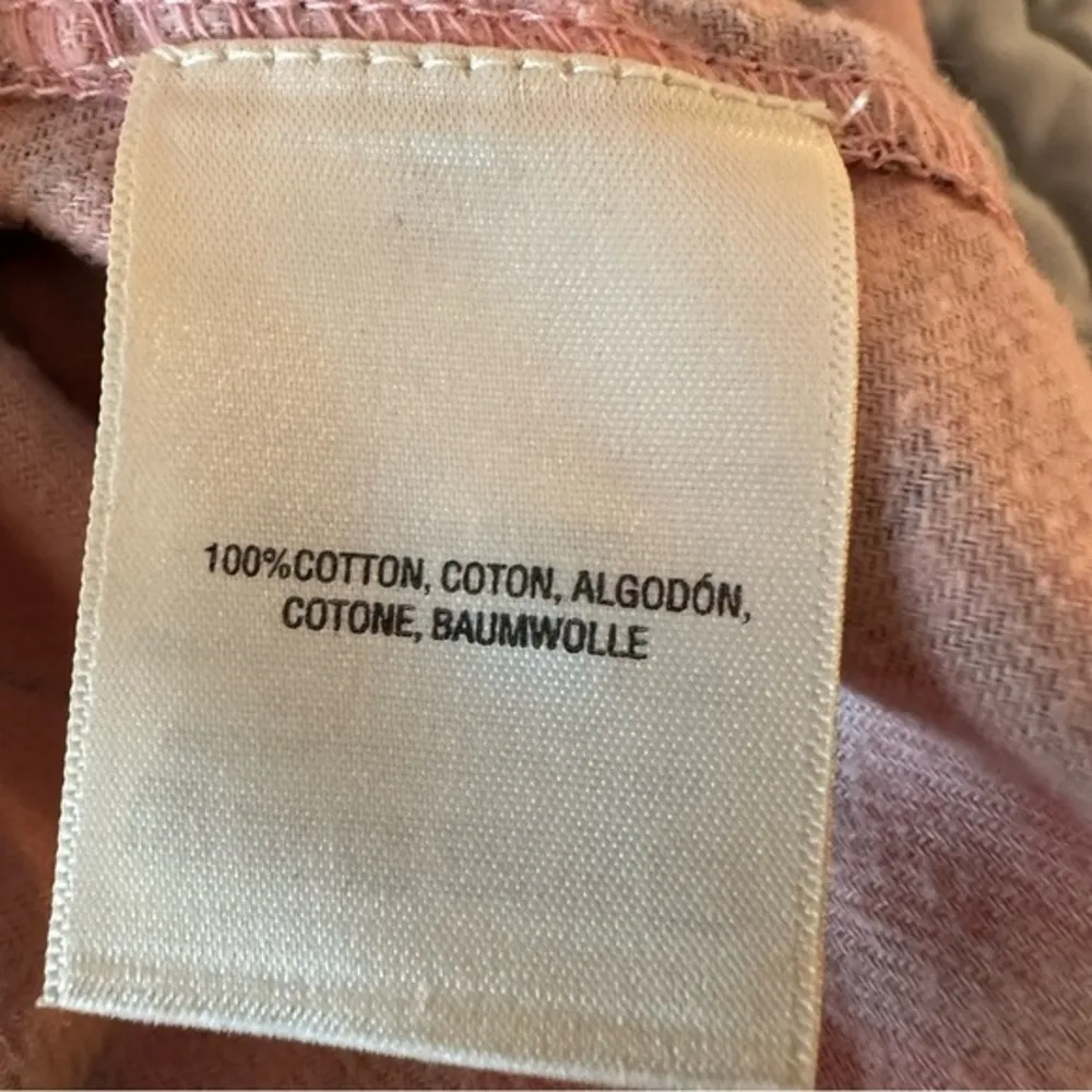 Anthropologie Maeve Bethesda‎ Flannel Pink Popover Henley Top Small - Image 8