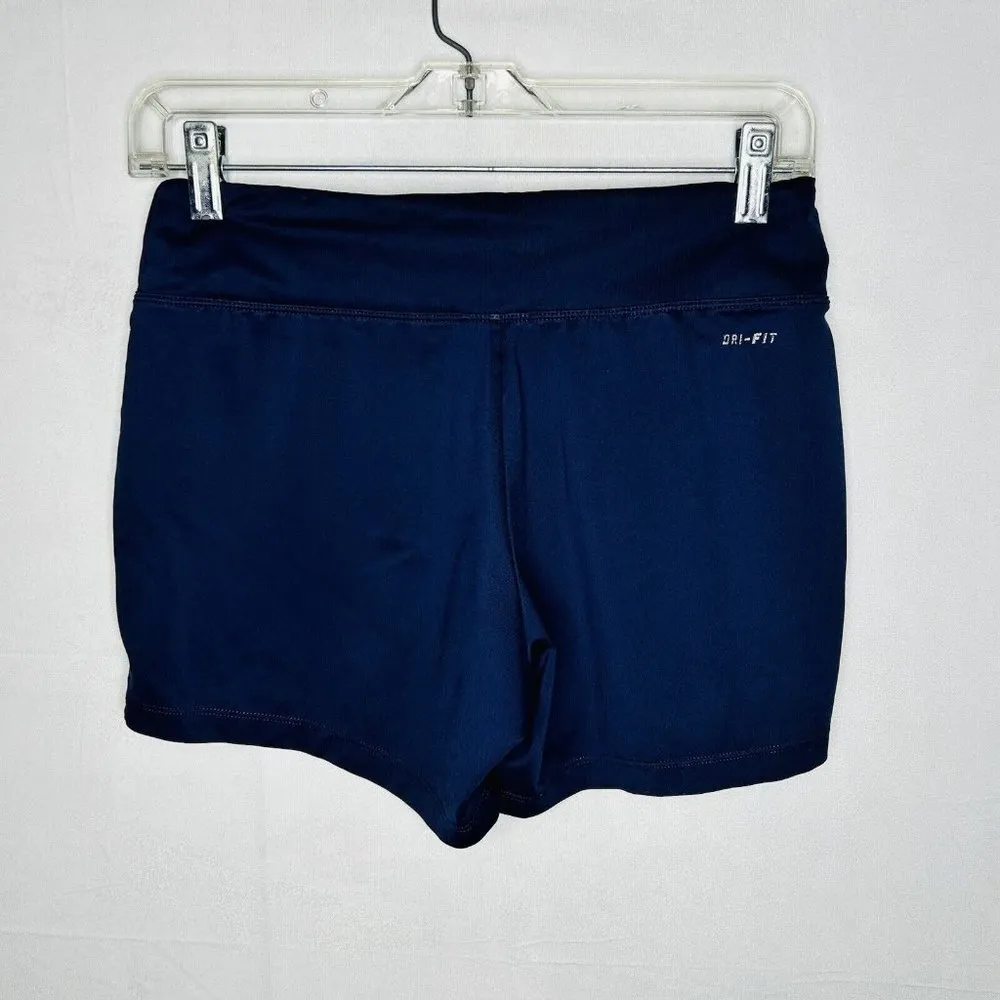 NIKE Womens Navy Dri-Fit Athletic Running Shorts Size S (26x4.5) - Image 3
