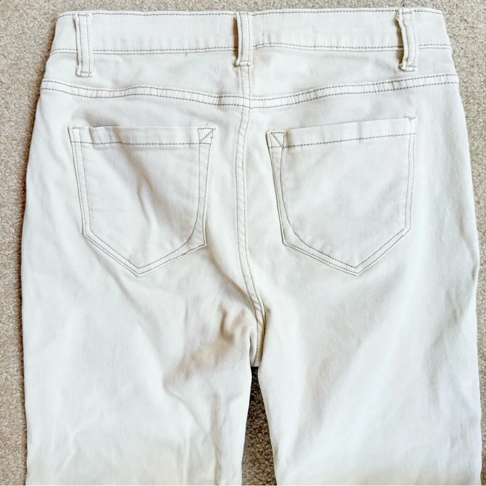 Kensie “The Ella” Ivory High Rise Straight Leg Denim Jeans 4/27 - Image 6