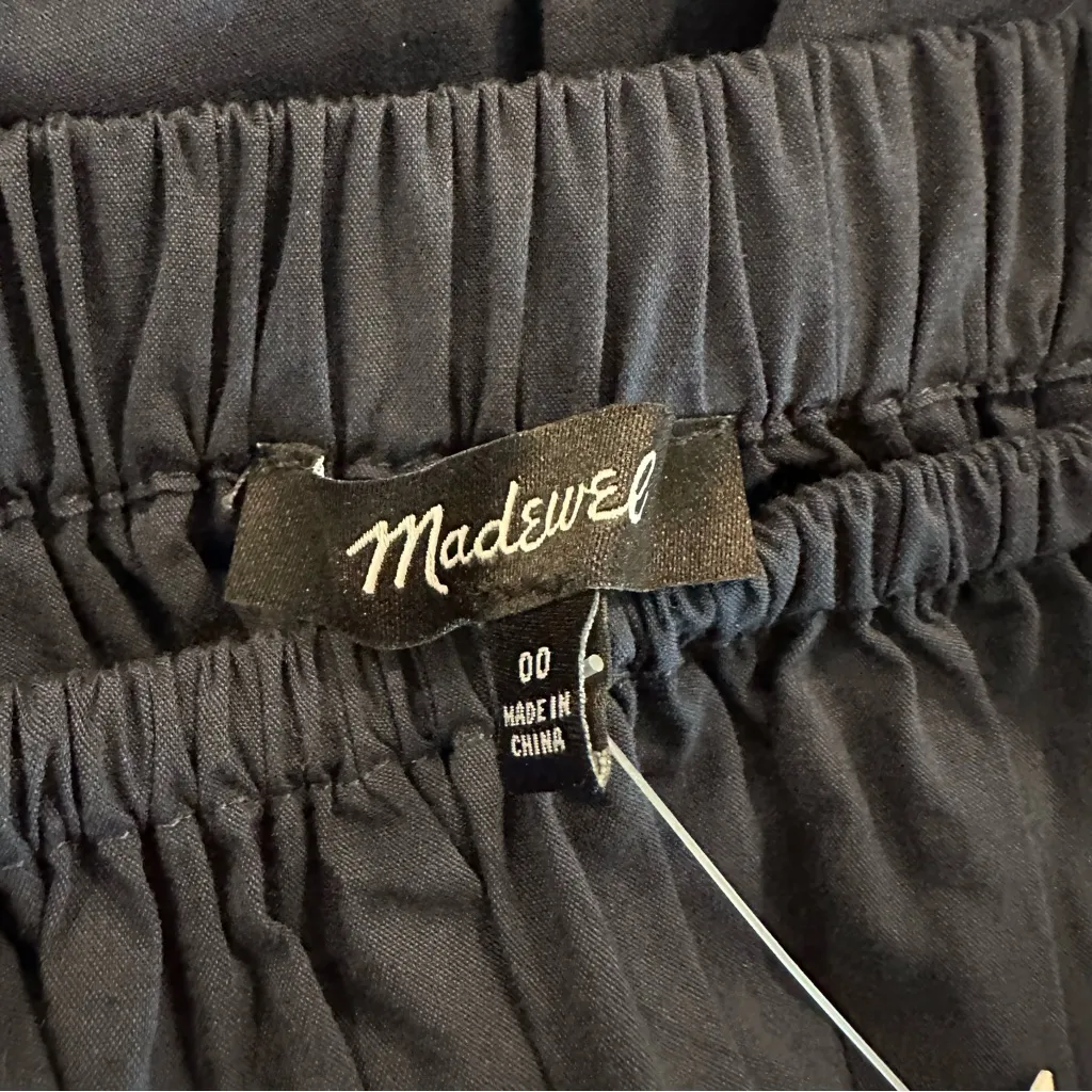 Madewell Mini Dress Womens Square-Neck Puff-Sleeve‎ Navy Blue Size 00 NEW - Image 9