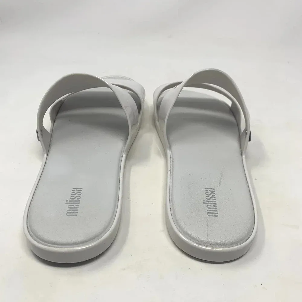 Melissa Color Pop Slide‎ Double Strap Sandals White Size 8 - Image 7