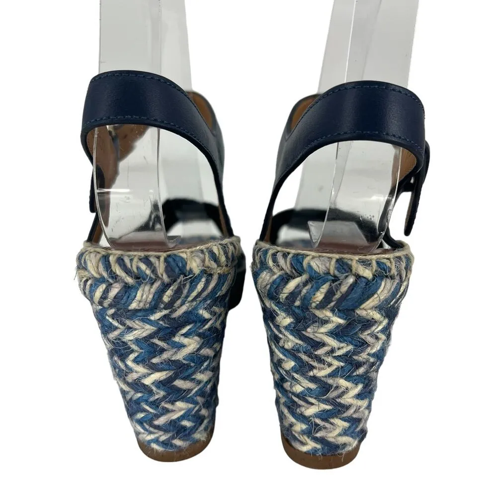 Chloe Piia Espadrille Logo Wedges in Denim - Image 13