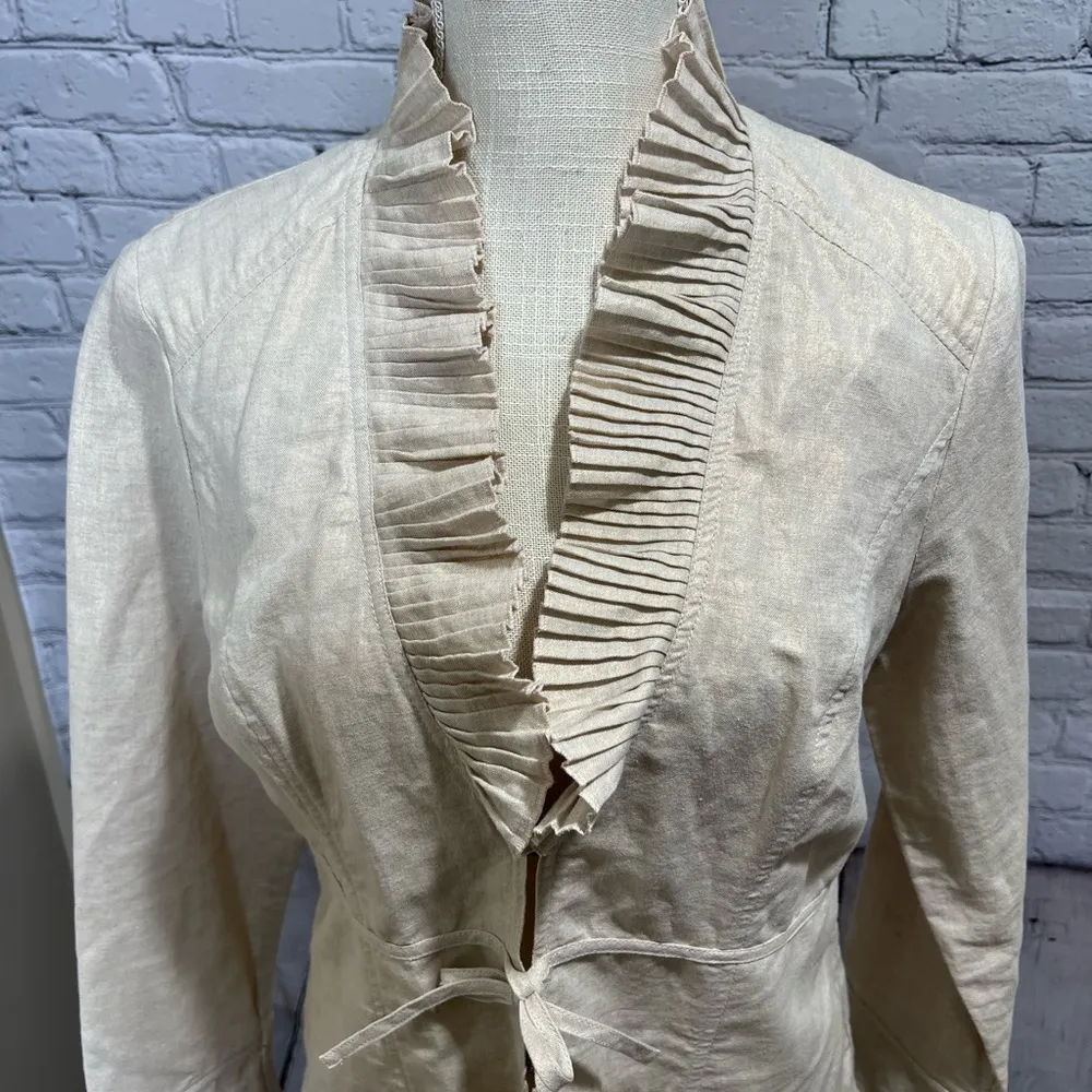Think tank beige shimmer jacket size small - Image 13