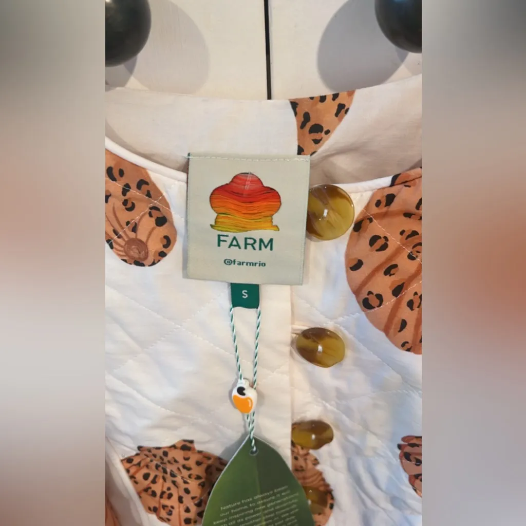 NWT FARM Rio Leopard Shell Matelasse Romper - Image 4