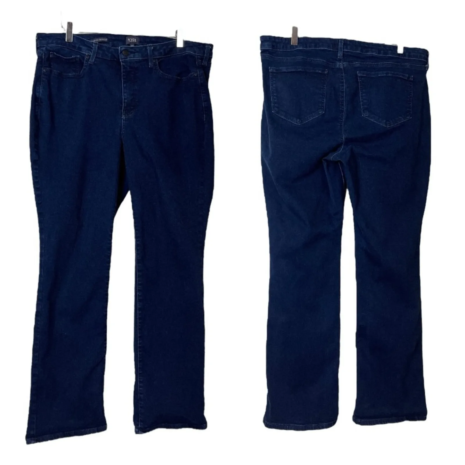 NYDJ Barbara Bootcut Jeans Mid Rise Dark Wash Slimming Women’s Plus Size 18W - Image 9