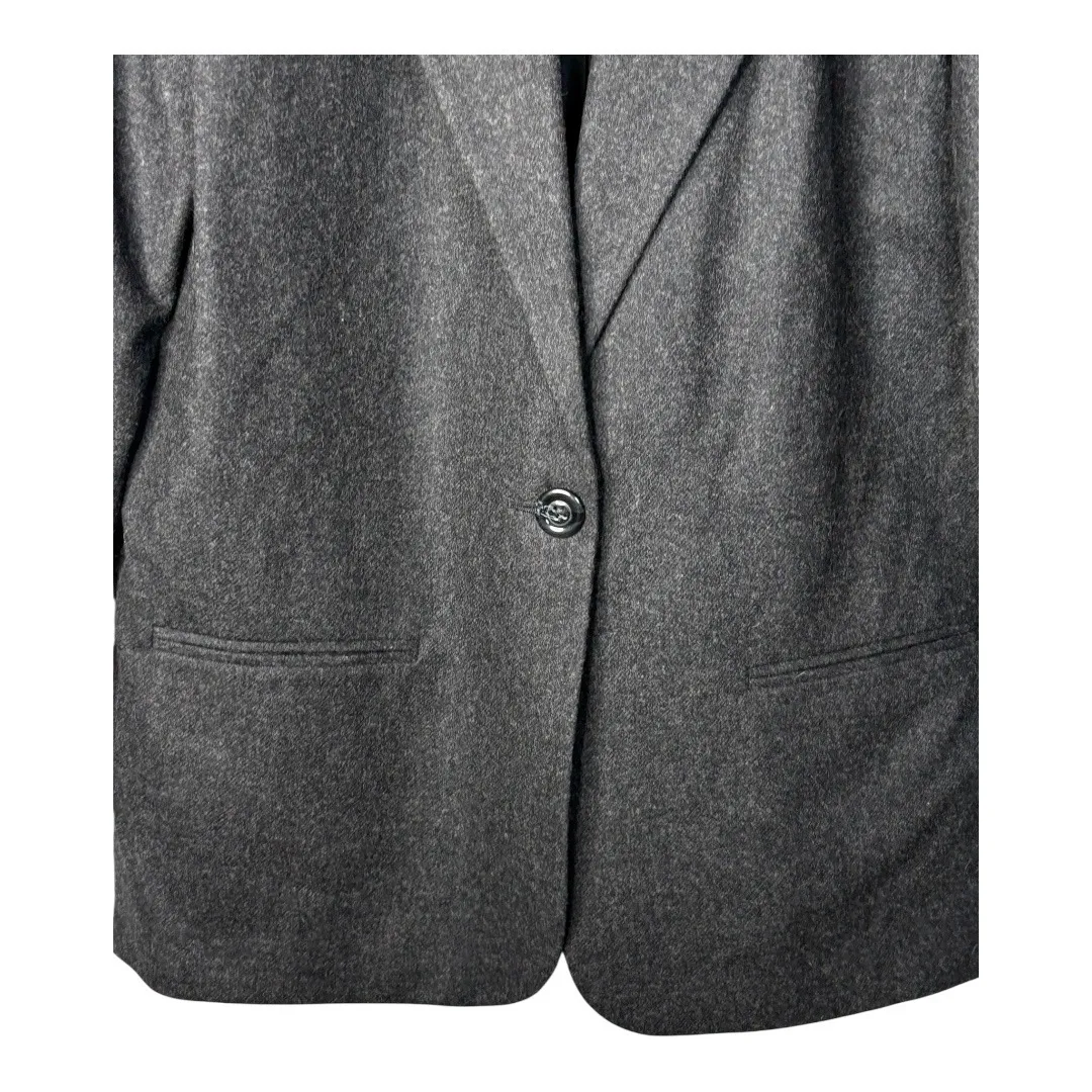 Sag Harbor Petite Gray Wool‎ Blend Skirt Suit Set Business Career Women Size 16P - Image 3