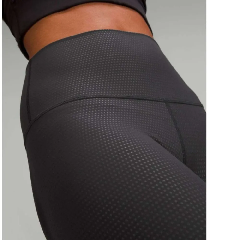 Lululemon Align High-Rise Crop 21" Polka Squat Emboss Leggings, Black | Size 4 - Image 3