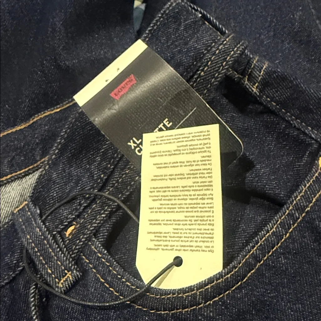 NWT Free People X  Levi's XL Culotte Jeans Blue SZ-31 - Image 6