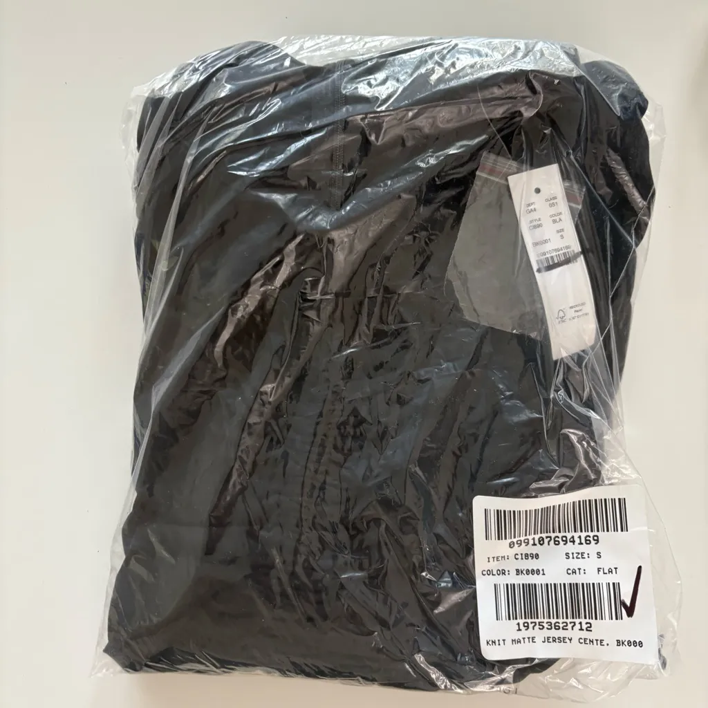 NWT J. Crew Ruched Center-seam Dress Matte Jersey Black - Image 5