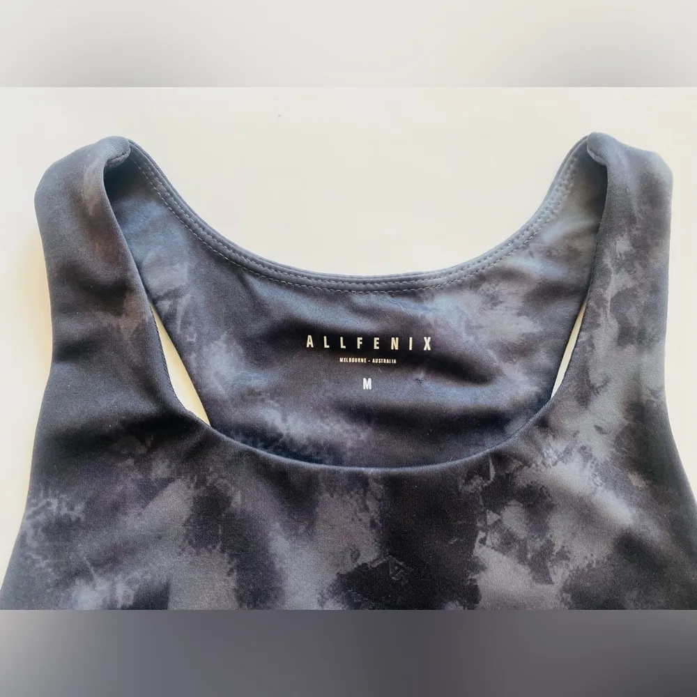 Anthropologie + Allfenix charcoal tie dye sports bra size/M - Image 2