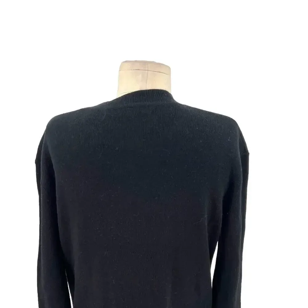 Timo Weiland‎ Black Merino Wool Fringe Hem Sweater Dress Size XS - Image 7