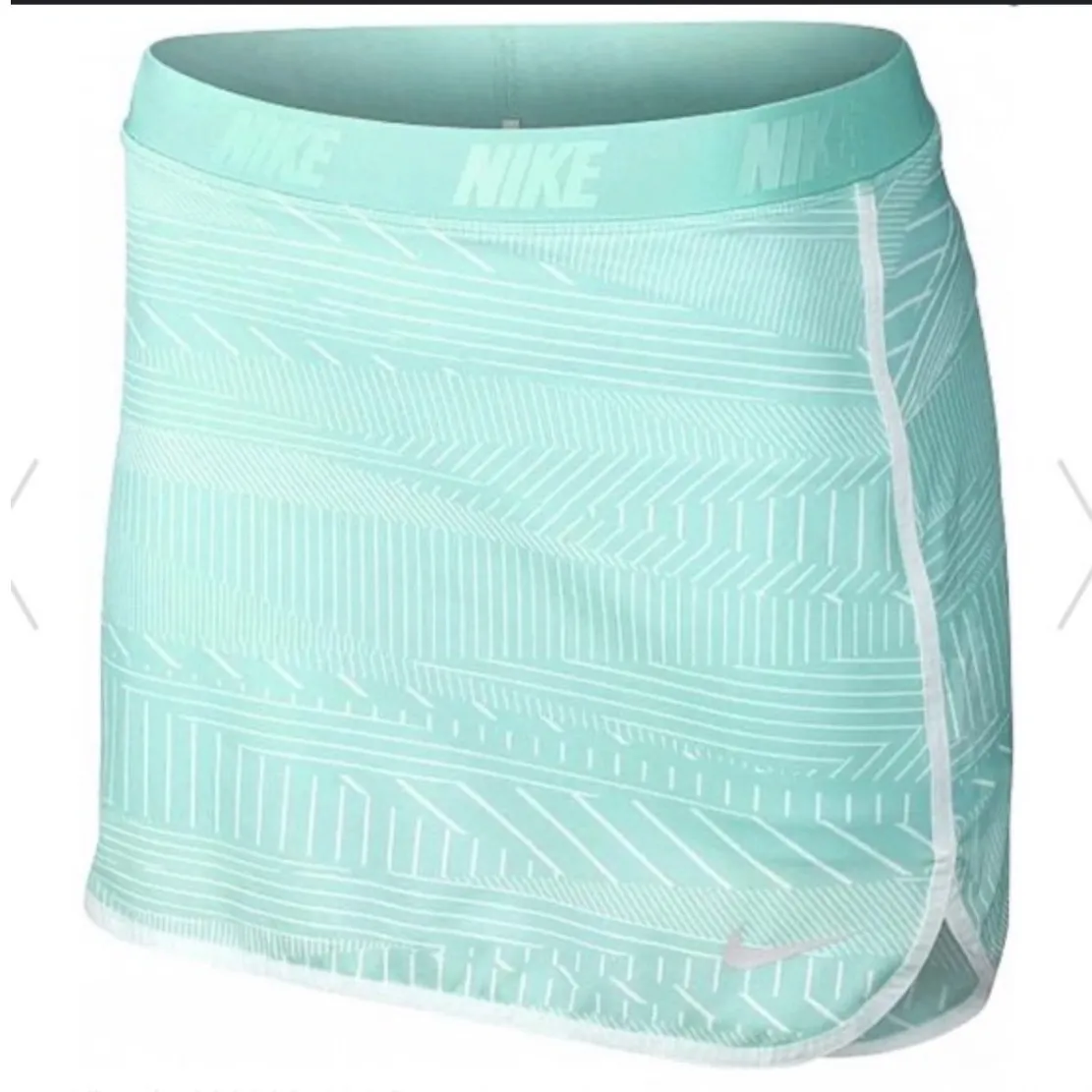 NIKE | Women's Dri-FIT Athletic Aqua Blue Green Geometric Print Golf Skort, XS - Image 8