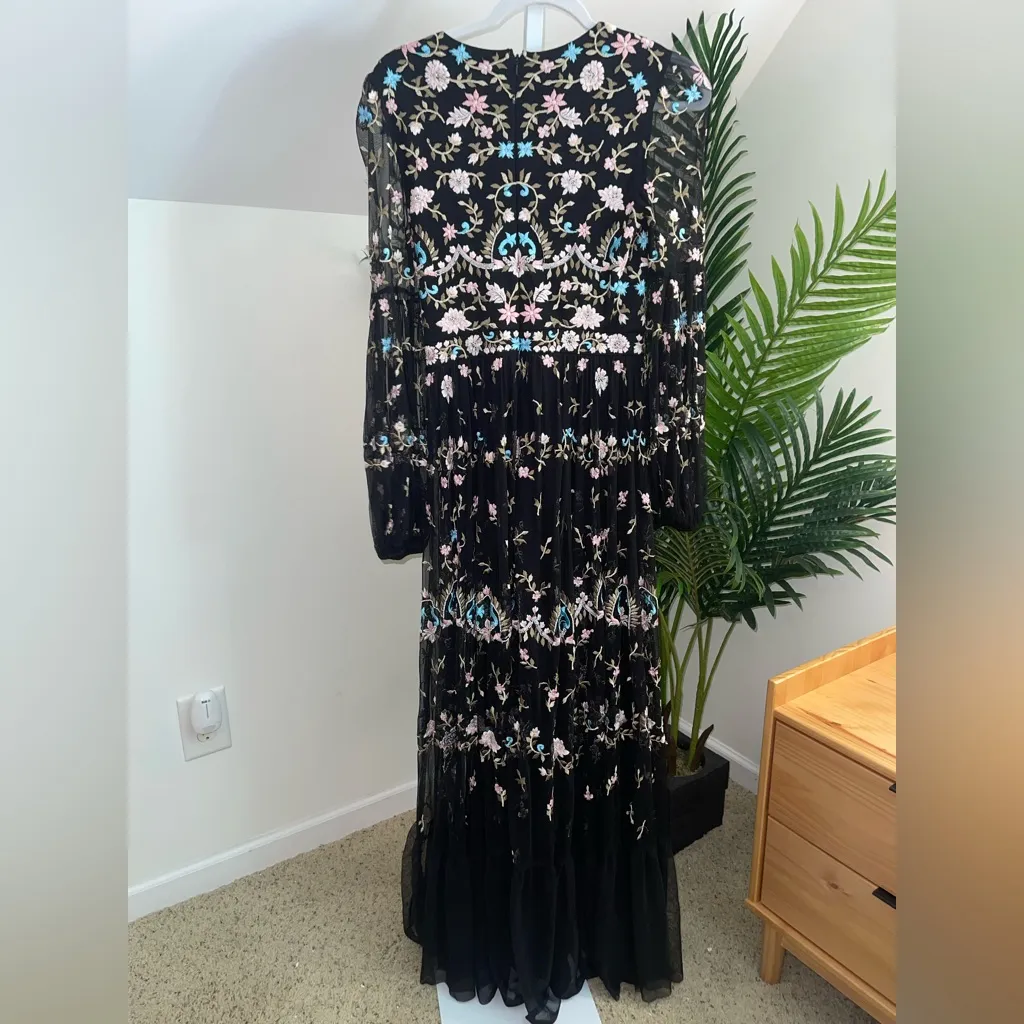 MAC DUGGAL Floral Flowy‎ Feminine Bohemian Ruffle Garden Gown •4 - Image 3