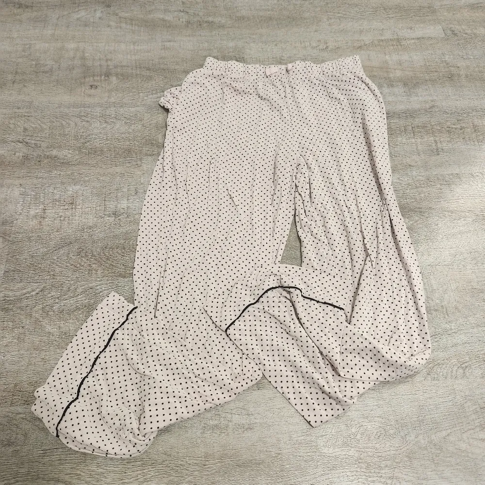 Victoria's Secret  Baby Pink Polka Dot Two Piece Pajama Set Size Small - Image 6