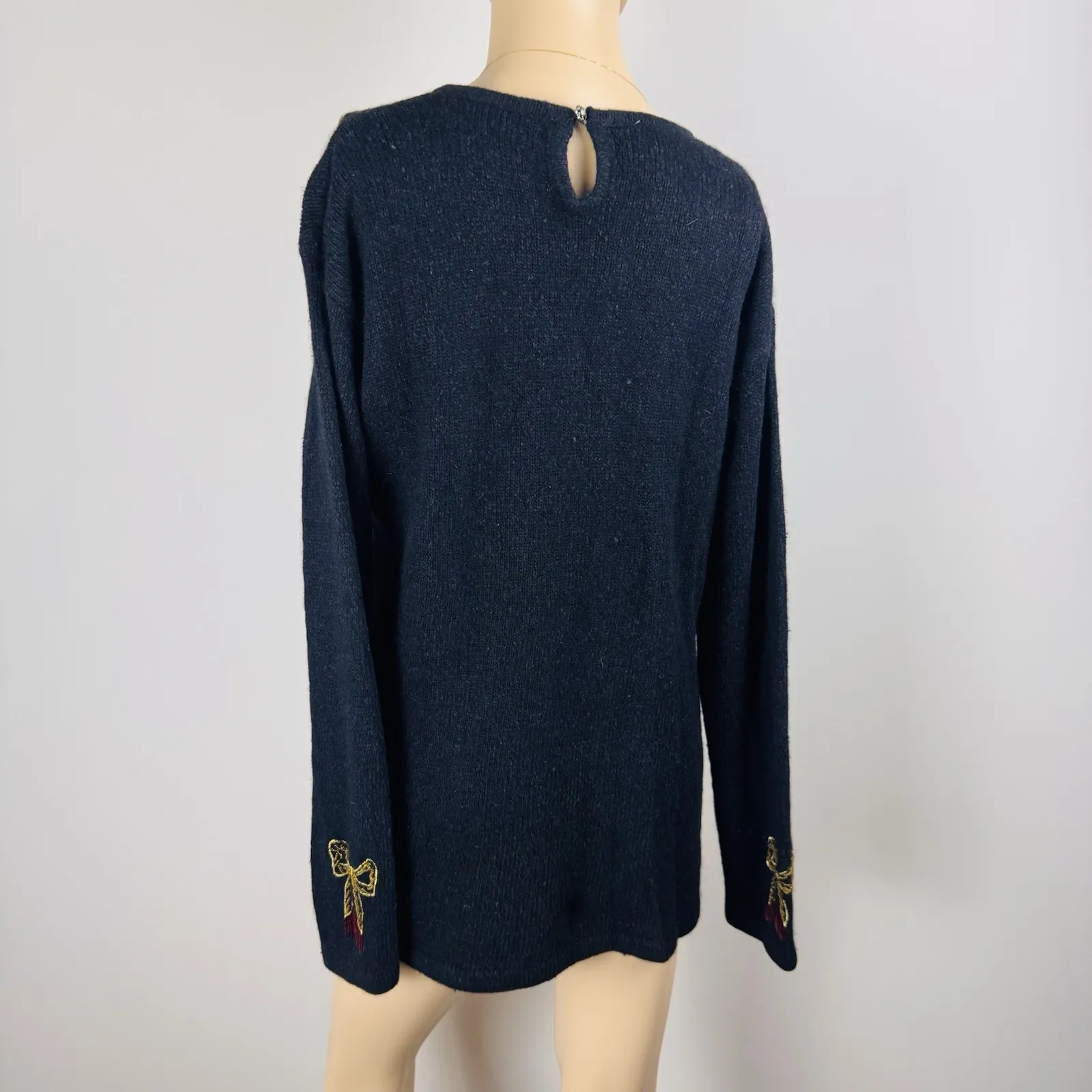 Karen Scott‎ Evening Beaded Christmas Ornament Holiday Sweater Sz Small Vintage - Image 10