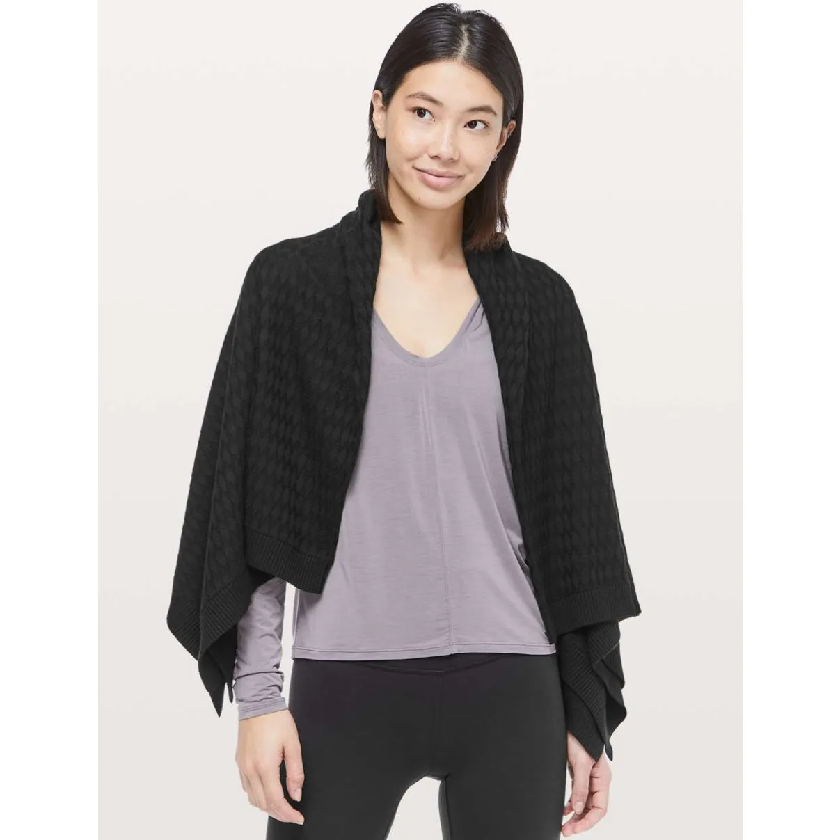 Lululemon Black Divinity Poncho *Woven One Size - Image 3