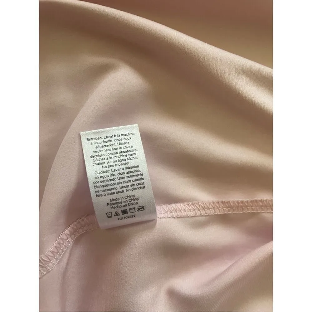 NWOT Daydream By Berkshire Home Womens Pink Satin Robe Size L - Image 7