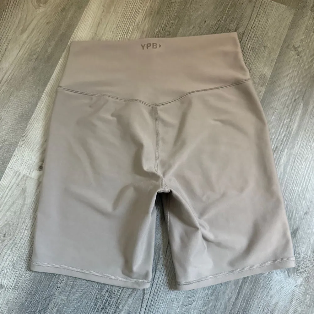 Abercrombie & Fitch YPB Bike Shorts Sand Tan Small Stretch - Image 7