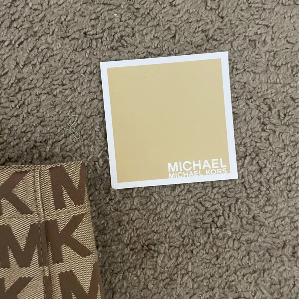 Authentic Michael Kors Tote Bag Shoulder Purse "MK" Print - Image 5