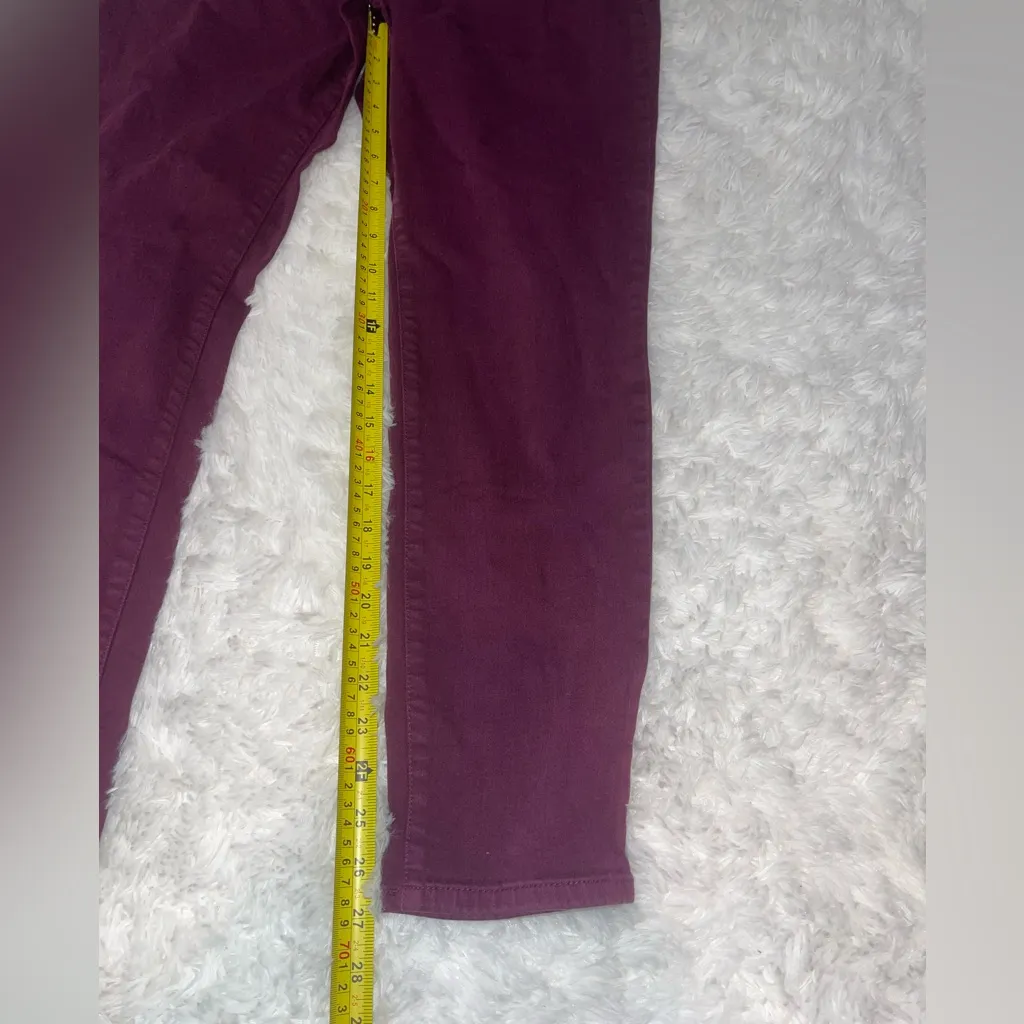 Chico’s Platinum wine skinny jeggings pants woman’s Chico size 2 aka 12 EUC - Image 4