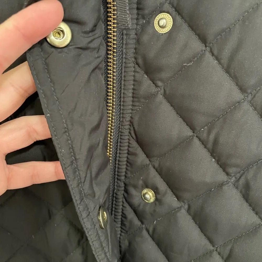 J.Crew  Black Quilted Down Filled Jacket - Image 3