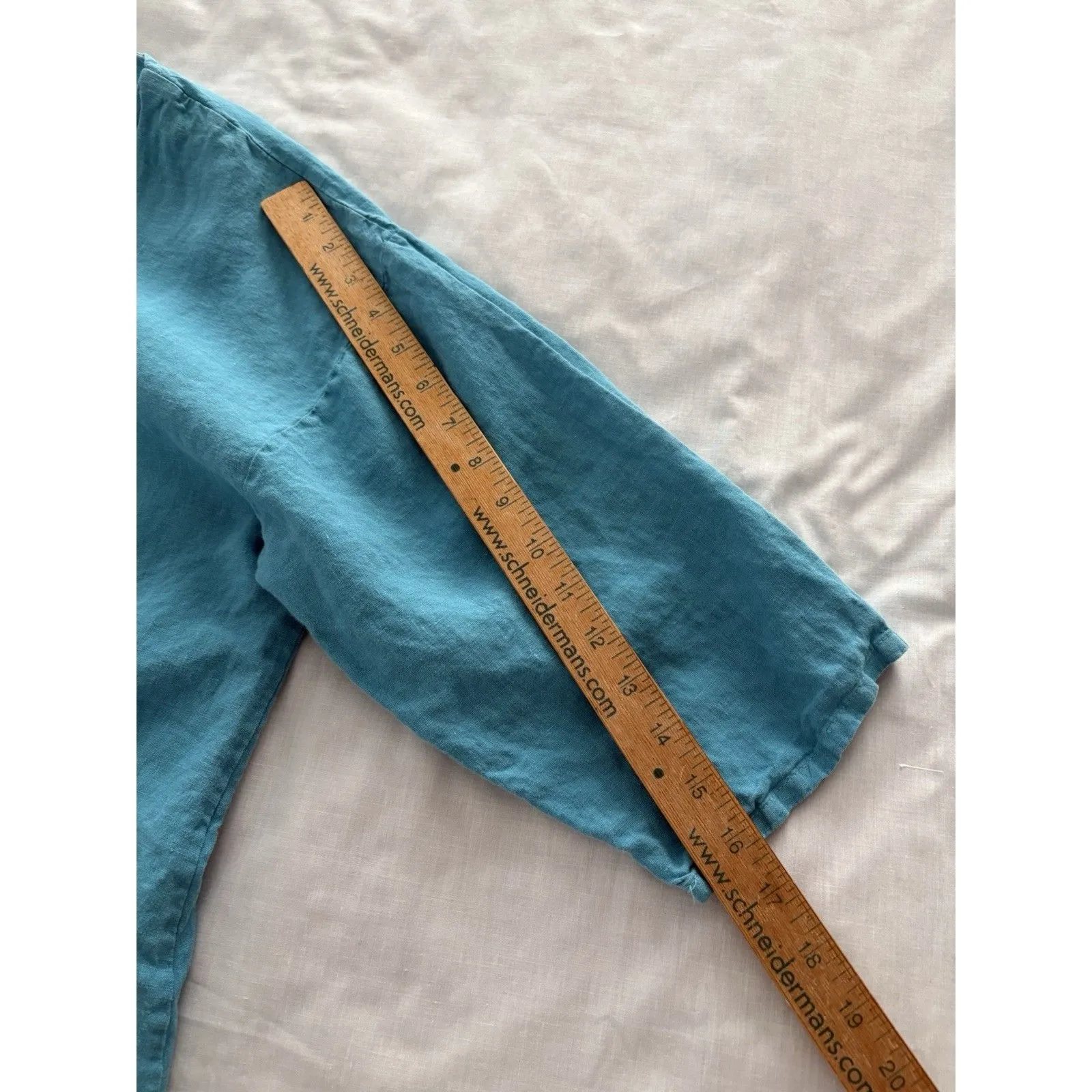 Bryn Walker 100% Linen Tunic Sz Small Blue Lagenlook Oversized Boxy Lightweight - Image 15